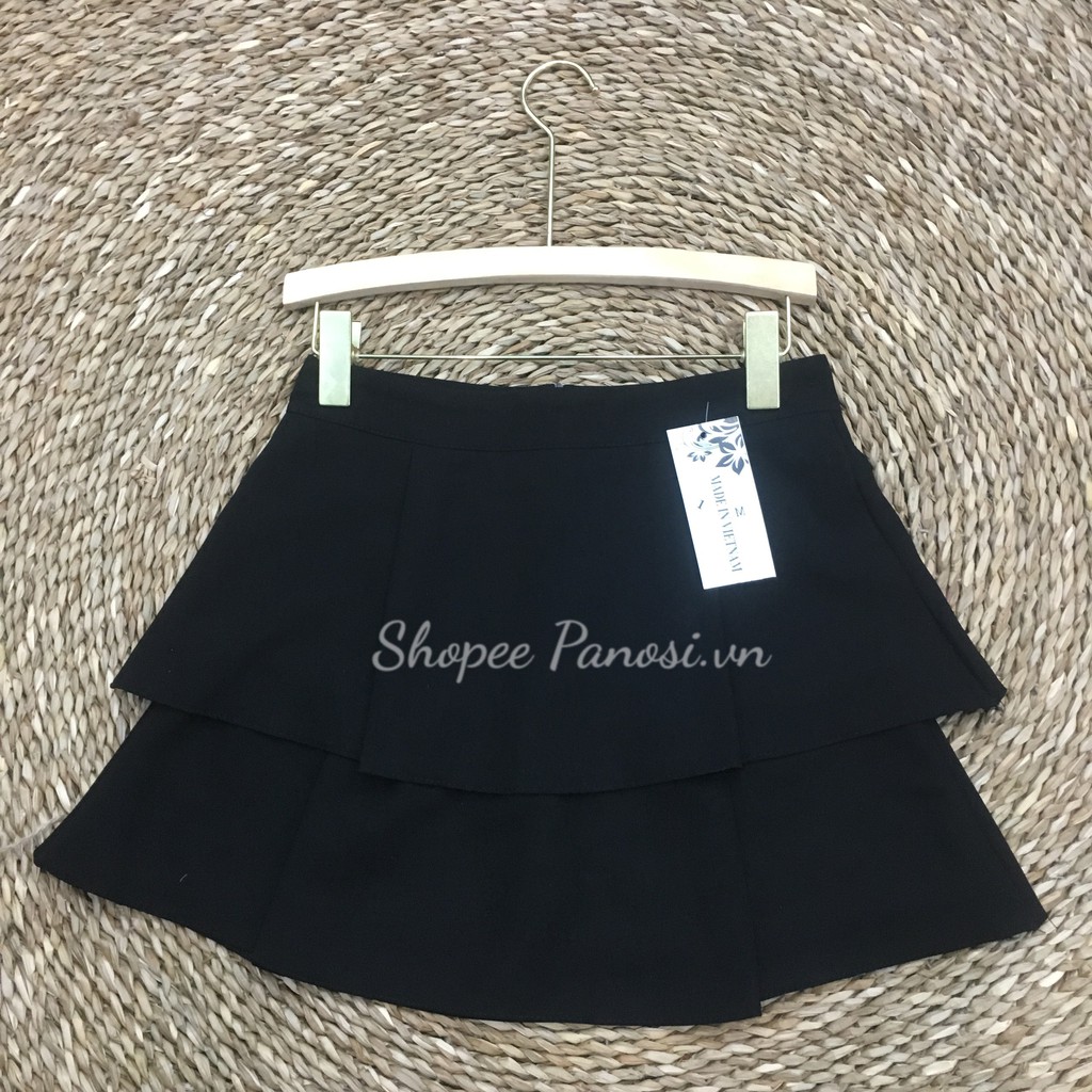 Chân váy ngắn xòe 2 tầng công sở hàng quảng châu chất đẹp - CV56
