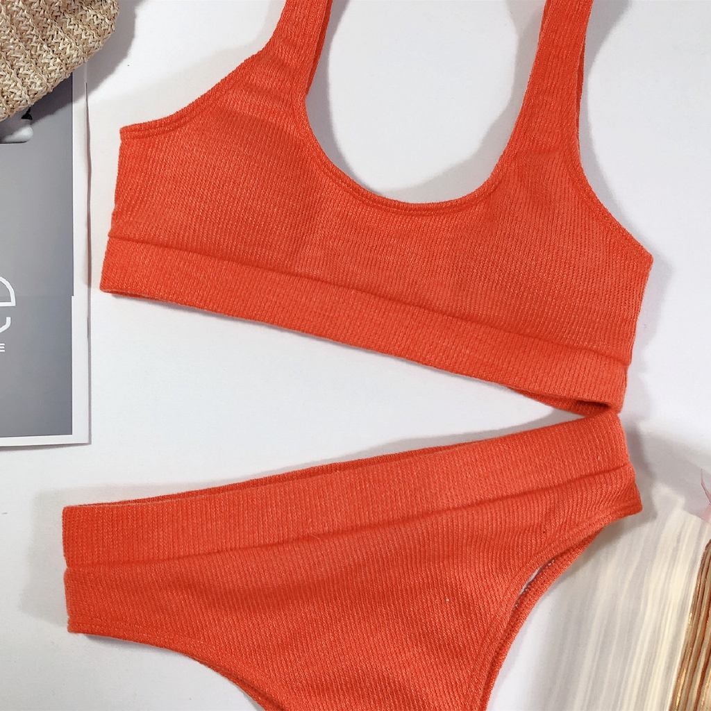 Bikini dệt kim lưng cao quyến rũ cho nữ | BigBuy360 - bigbuy360.vn