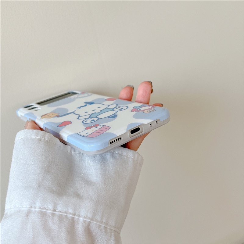 Dễ Thương Ốp Điện Thoại silica gel Mềm Chống Sốc Hình Cún Cầu Vồng Cho samsung galaxy z flip 4 z flip 5 z flip 4 zflip5 z flip 4 z flip 5