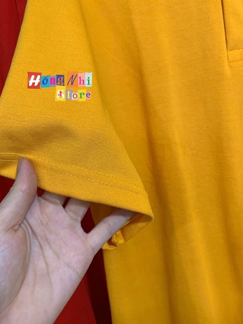 ÁO THUN POLO PHỐI CỔ TAY LỠ MÀU VÀNG - ÁO POLO MIX UNISEX YELLOW - MM