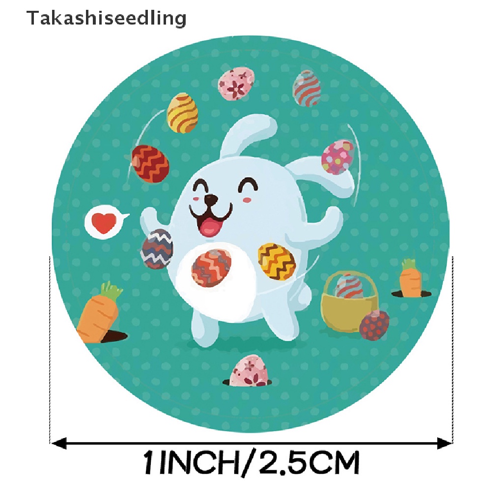 Cuộn 500 Miếng Dán Hình Thỏ Phục Sinh Dễ Thương