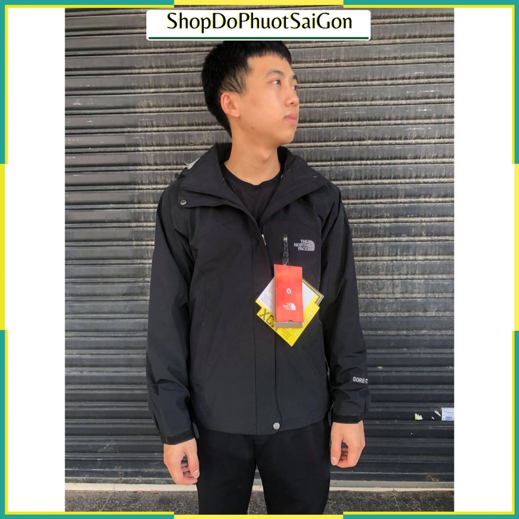 Áo khoác dù The Nothface 2 lớp cao cấp màu đen