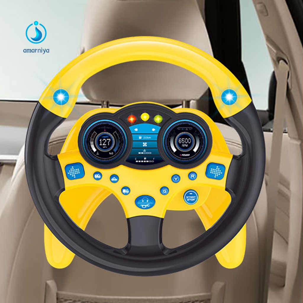 Đồ Chơi Vô Lăng Xe Hơi Bằng ABS Có Âm Thanh Vui Nhộn Cho Bé