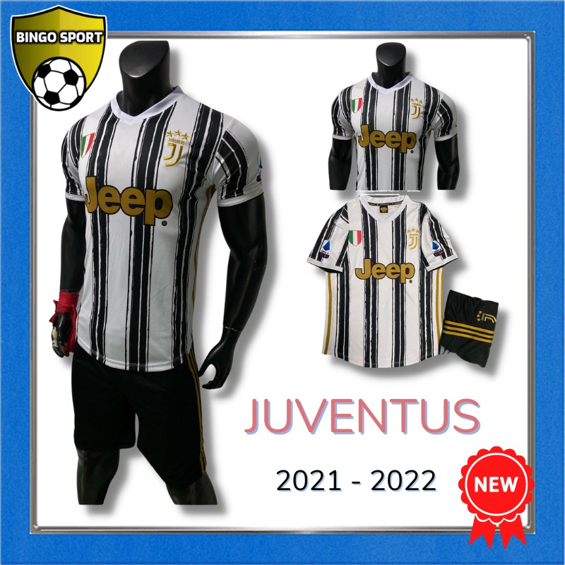 Áo Bóng Đá JUVENTUS Sân Nhà 20/21 Sọc Trắng Đen - Thun Lạnh, Co Giãn - BINGO SPORT JVT02TN