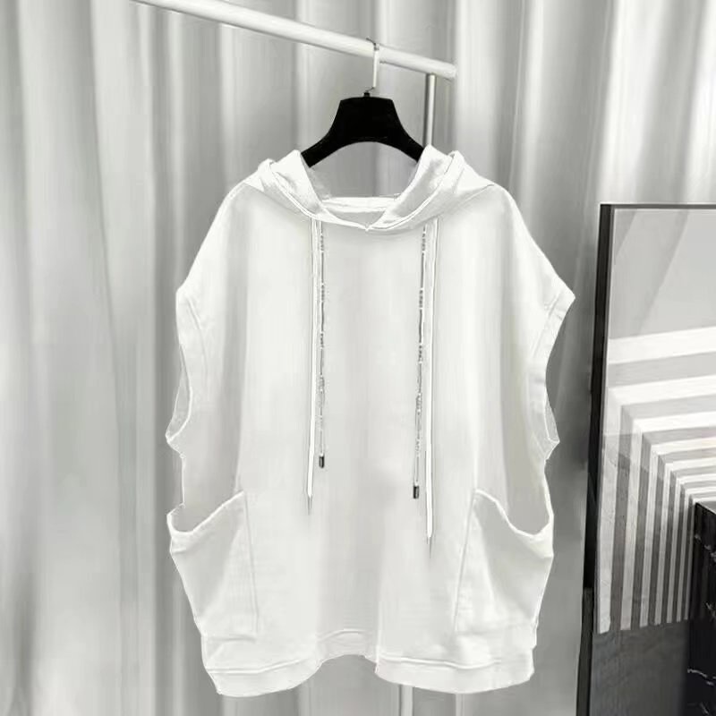 Áo Hoodie Sát Nách Dáng Rộng Phối Nhiều Túi Phong Cách Hip Hop Đường Phố Nhật Bản Cỡ M-3XL Cho Nam