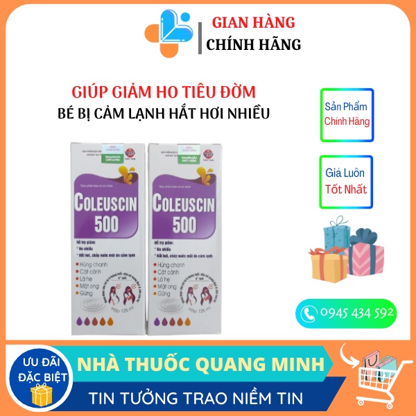 SIRO HO CẢM COLEUSCIN- giúp giảm ho cảm lạnh