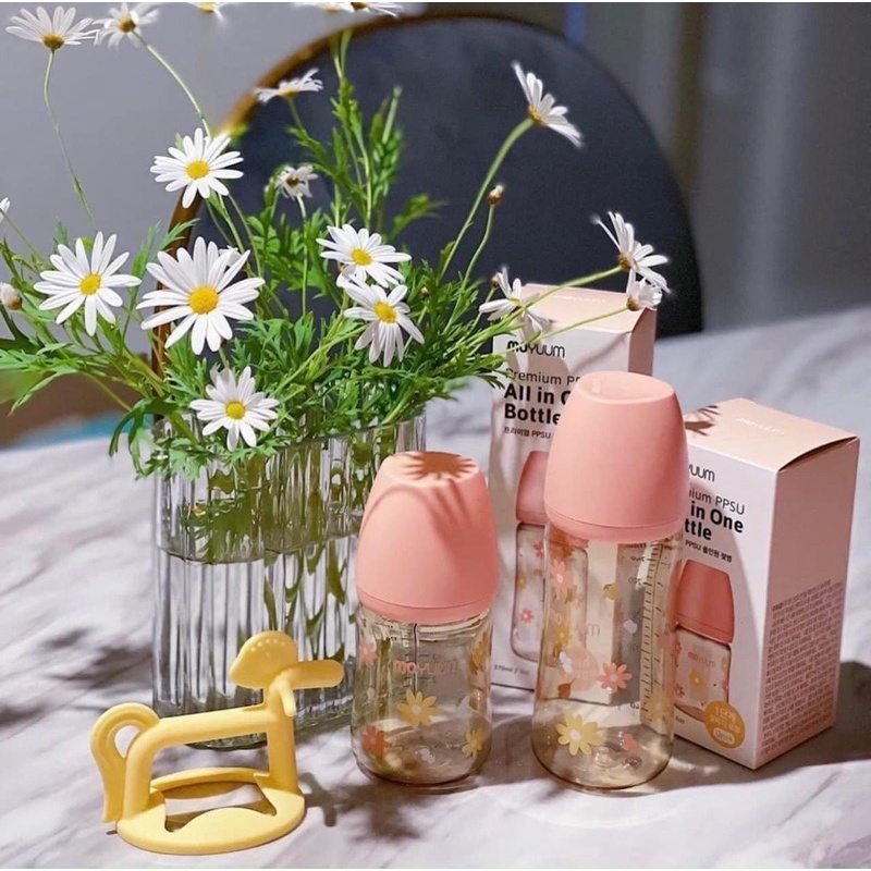 Bình Sữa Moyuum Hoa Cúc Daisy/ Bình Moyuum Hồng Limited Edition 2022 Hàn Quốc 170ml/ 270ml PPSU