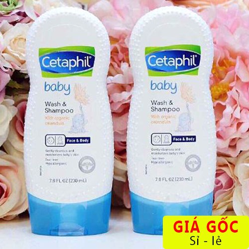 Sữa Tắm Gội Cho Bé Cetaphil Wash And Shampoo With Organic Calendula 230ML