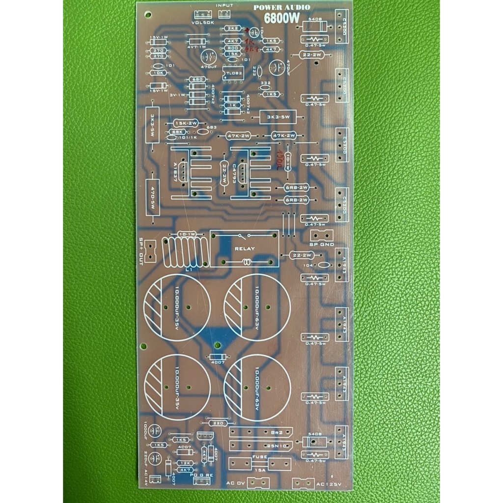 01 PCB MẠCH CÔNG SUẤT NGUỒN ĐƠN 16 CÒNG MẠCH SỢI THỦY TINH TỐT FR4