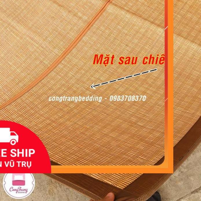 Chiếu trúc tăm vân gỗ PHONG ANH , chiếu trúc tre in hoa tây bắc, cao bằng mùa hè mát lạnh (m6x2m - m8x2m) .