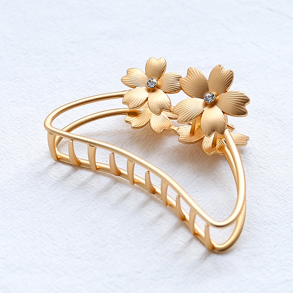 Kẹp tóc càng cua trang trí hình bông hoa đáng yêu