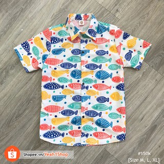[Yeah1Shop]- Áo sơ mi cá 7 màu/ cá mập (SMHH)