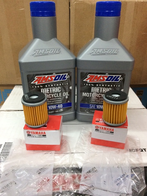 Combo Nhớt Amsoil Metric 10W-40 + Lọc Nhớt Yamaha Thailand