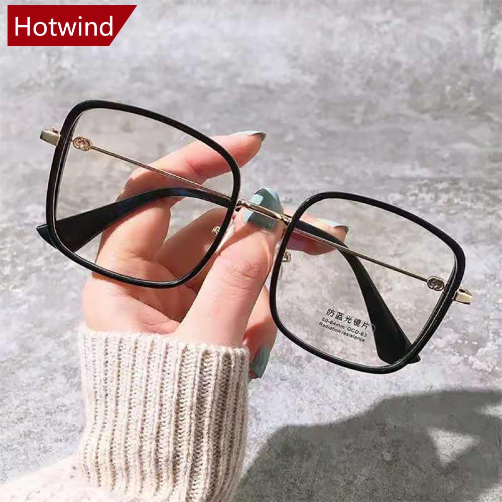 Mắt Kính Gọng Kim Loại Chống Ánh Sáng Xanh Trong Suốt Phong Cách Retro Thời Trang Cho Nam Và Nữ G6K6