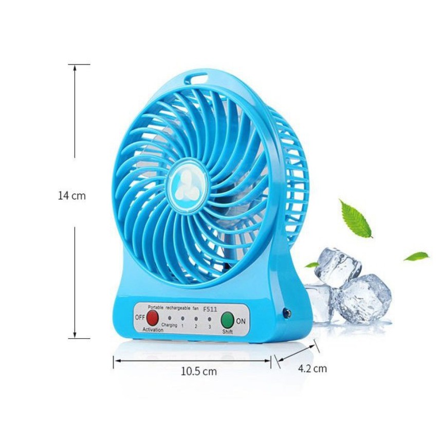 Quạt mini 3 tốc độ dùng pin sạc