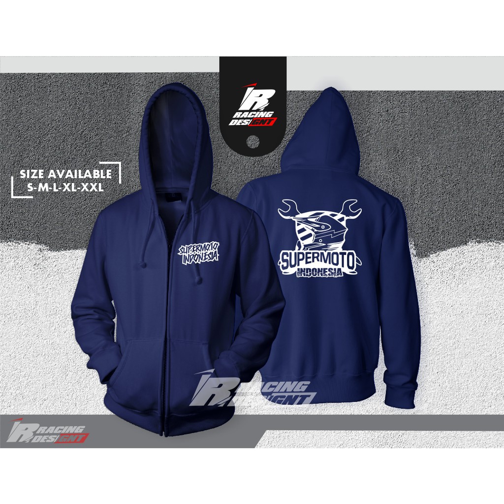 Áo Khoác Hoodie Có Khóa Kéo In Hình Supermoto V3 Cá Tính Rs