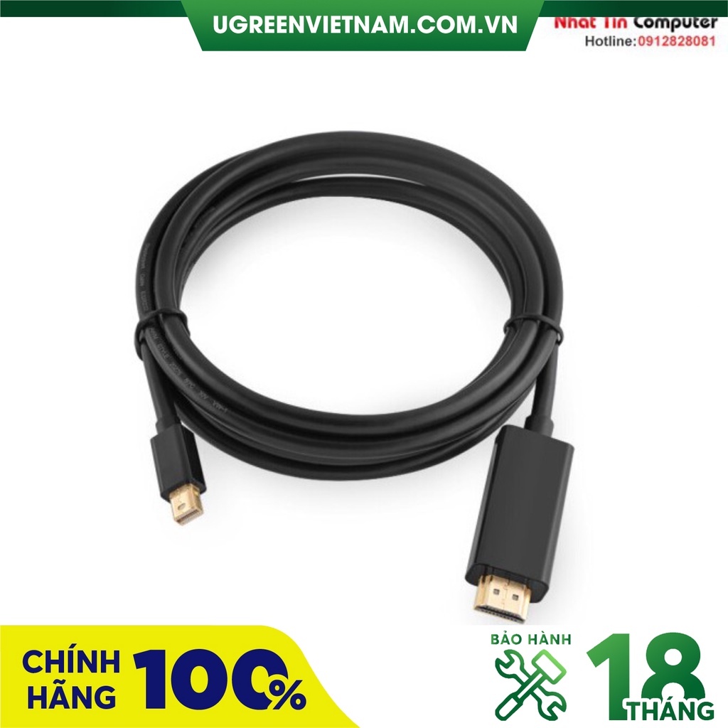 Cáp Mini DisplayPort to HDMI dài 1.5M độ phân giải 4K Ugreen 20849 Chính Hãng