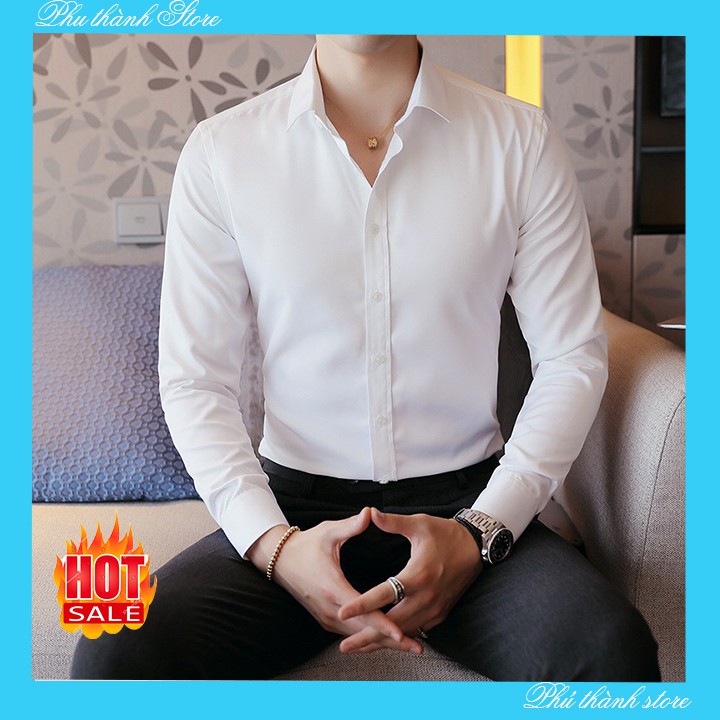 Áo sơ mi nam màu tím ôm body