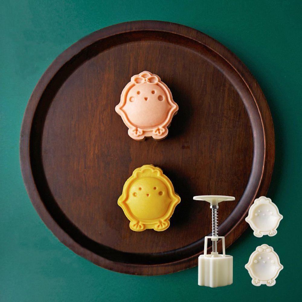 1 Bộ Khuôn Làm Bánh Trung Thu Bằng Nhựa 3D DIY
