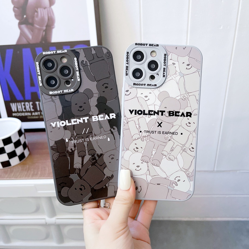 Ốp Lưng HìNh Con GấU BảO Vệ Cho iphone 14 Pro Max i14 plus 13 Pro Max i13 13pro 11 Pro Max i11 X XR Xs Max 12 Pro Max