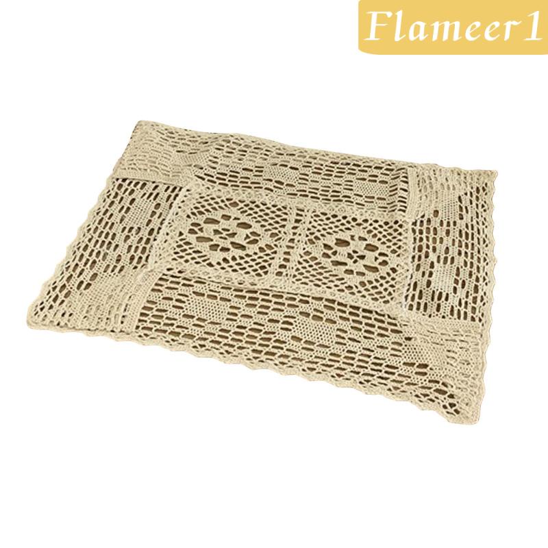 1 [Ngọn Lửa] Khăn Trải Bàn Cà Phê Ren Rỗng Trang Trí Nhà Cửa