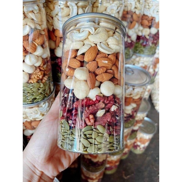 500g Hộp mix vị tổng hợp các loại hạt ăn giảm cân