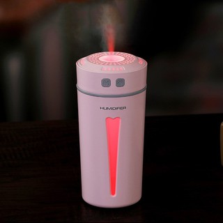 MÁY KHUẾCH TÁN TINH DẦU cho xe ô tô và Gia đình 260ML - Máy phun sương công nghệ siêu âm, Đèn LED 7 màu Biến đổi