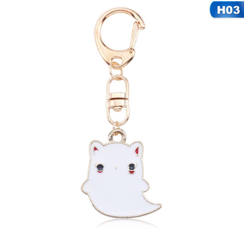 Móc khóa kim loại hình động vật dễ thương