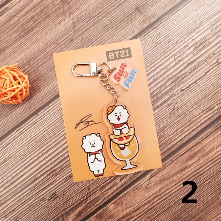 Móc khóa dành cho fan nhóm BTS kiểu dáng cá tính