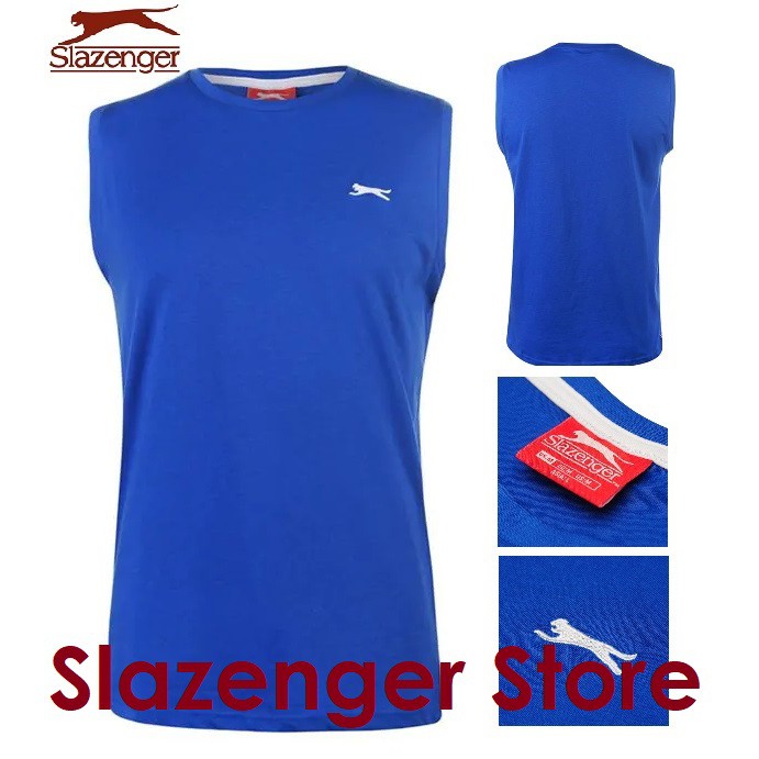 Áo thun sát nách nam Slazenger T-Shirt (màu Royal) - Hàng size UK