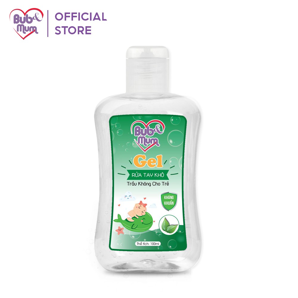 [Mã LIFEM1 giảm 50k đơn 99k] Nước Rửa Tay Khô diệt khuẩn cho bé 90ml BuB&amp;MuM chiết xuất Trầu Không an toàn cho da