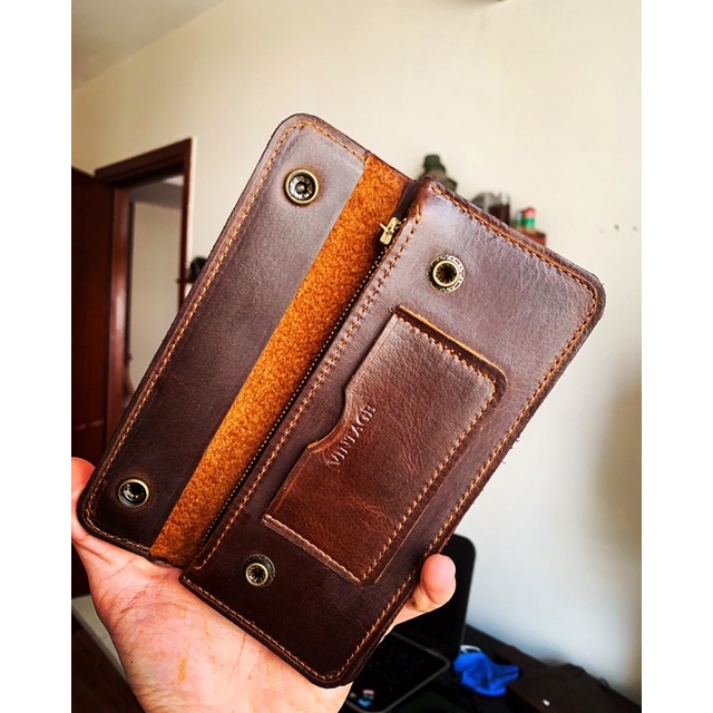 VÍ DÀI DA B Ò HANDMADE 100%VÍ DA ĐỰNG THẺ, VÍ DA MINI, VÍ ĐỰNG THẺ ATM, VÍ DA MINI HANDMADE, VÍ DA BÒ CAO CẤP, VÍ DÀI