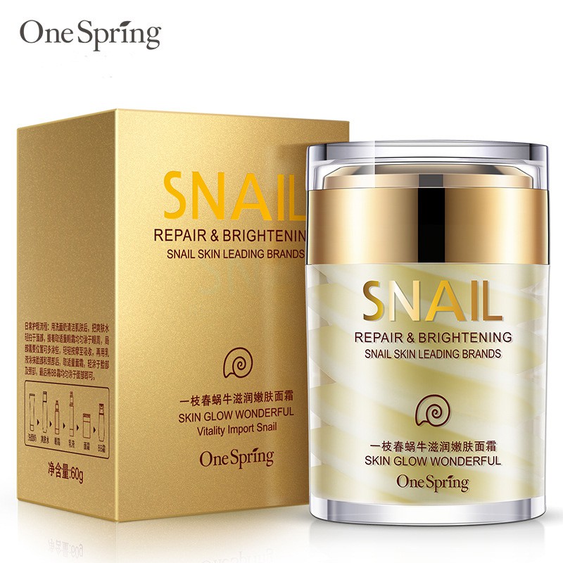 Kem ốc sên OneSpring dưỡng ẩm chăm sóc và nuôi dưỡng da chống nếp nhăn 60g
