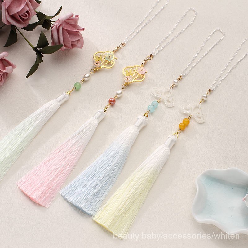 Phụ kiện treo trang trí phối hình hoa sen phong cách Trung Hoa cổ điển