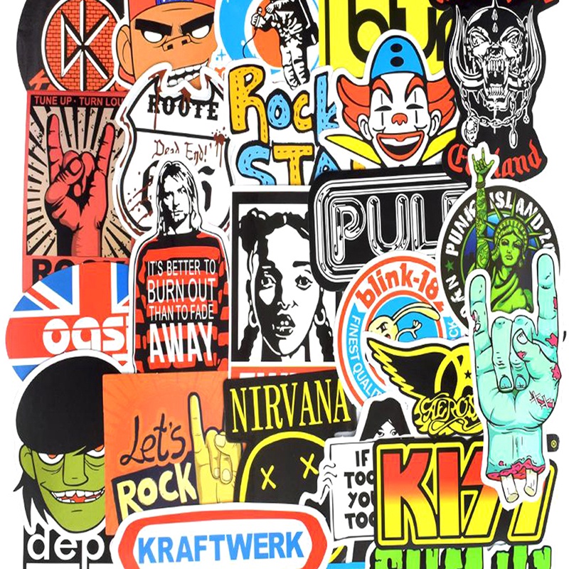Bộ 100 Miếng Dán Graffiti Độc Đáo Dùng Trang Trí Ván Trượt / Laptop / Xe Đạp