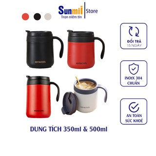 [ HÀNG MỚI ]Cốc Giữ Nhiệt Đựng Coffe Lõi Inox 304 Cao Cấp Có Tay Cầm Sang Trọng Phù Hợp Cho Dân Văn Phòng