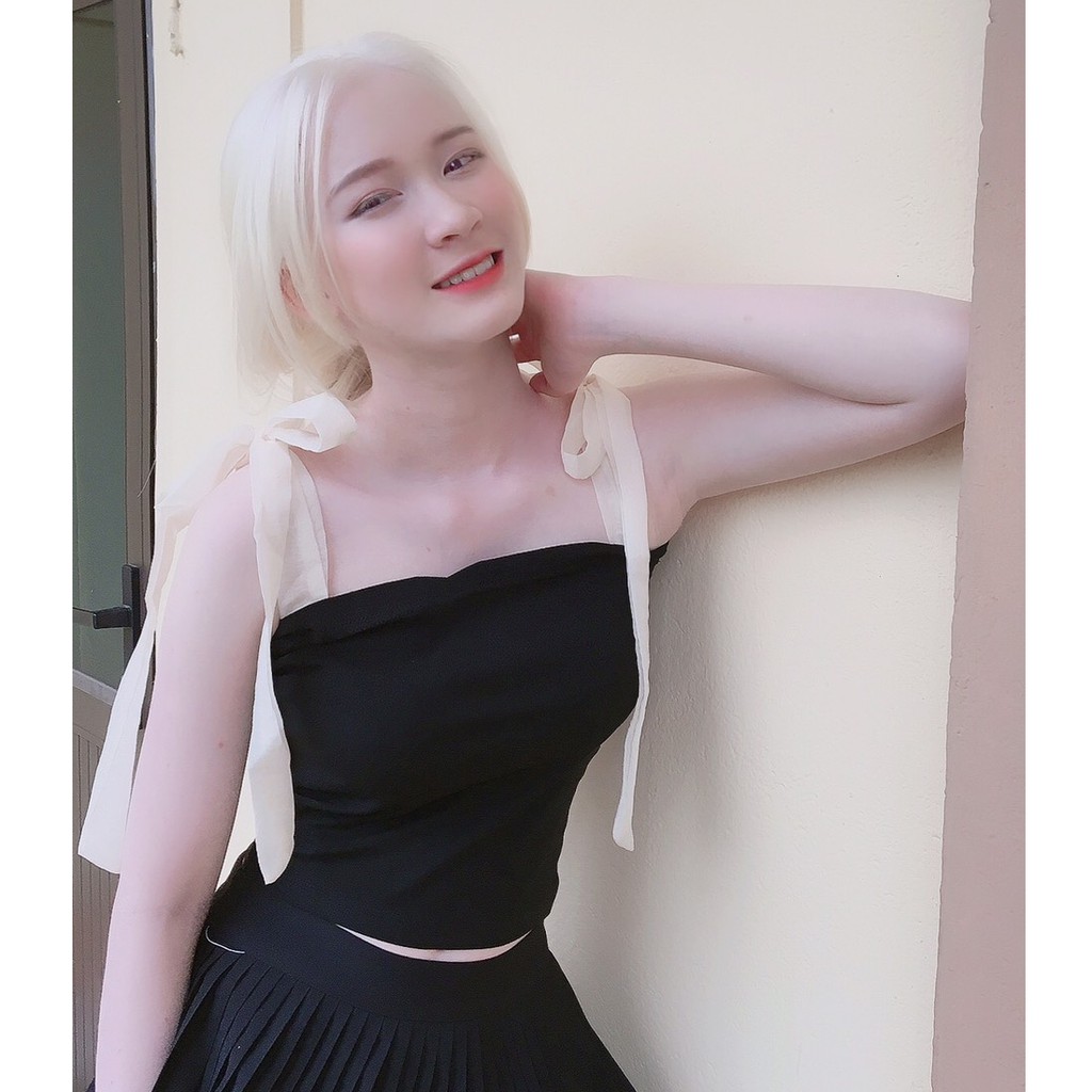 [ Mã WASTAPR giảm 10K đơn 50K] Áo 2 dây tiểu thư thắt nơ siêu chảnh shynstores | BigBuy360 - bigbuy360.vn