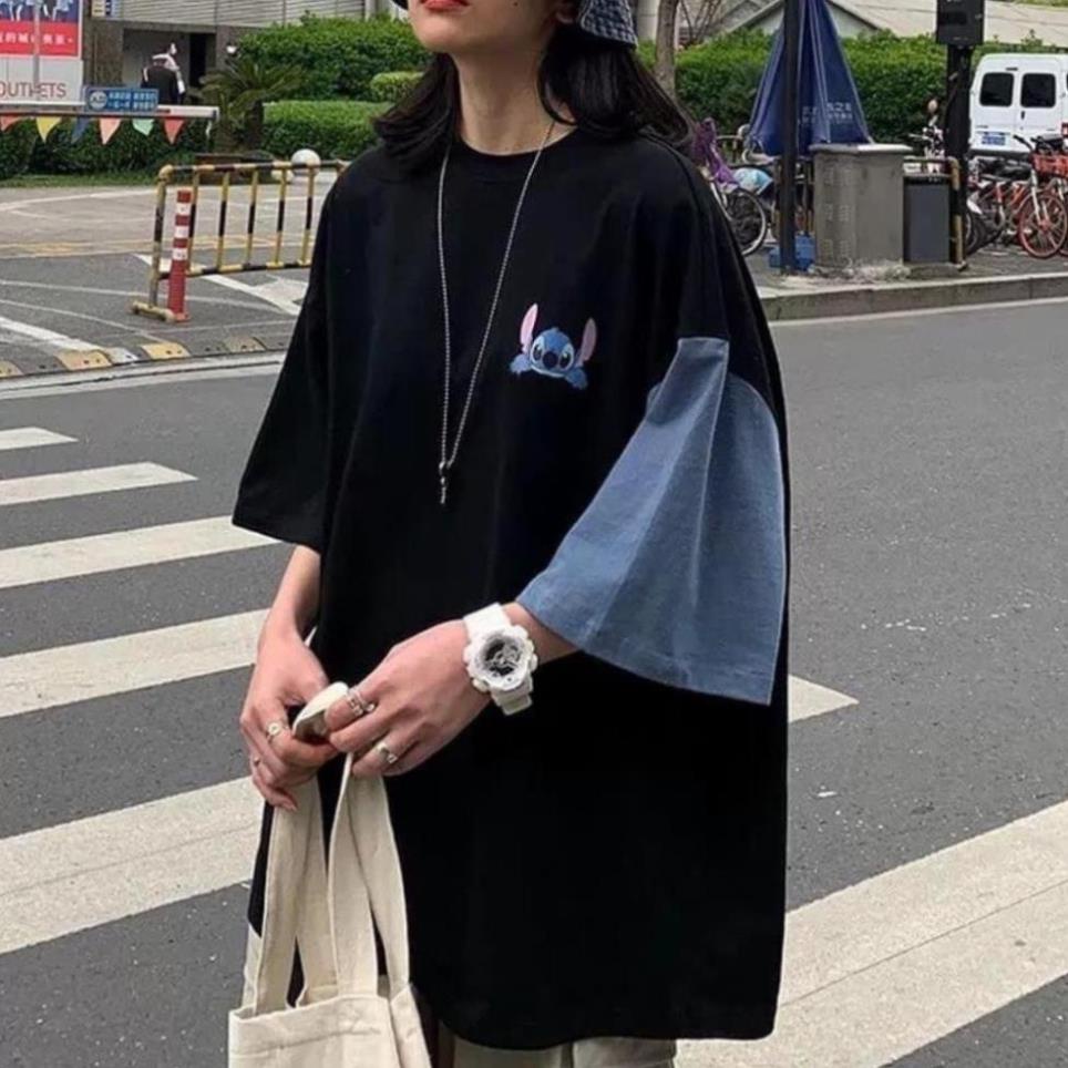 Áo thun tay lỡ dáng Unisex Khổng Hiền form rộng phong cách Ulzzang Stitch - phối tay