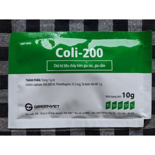Coli200 10g Tiêu chảy gia súc, gia cầm