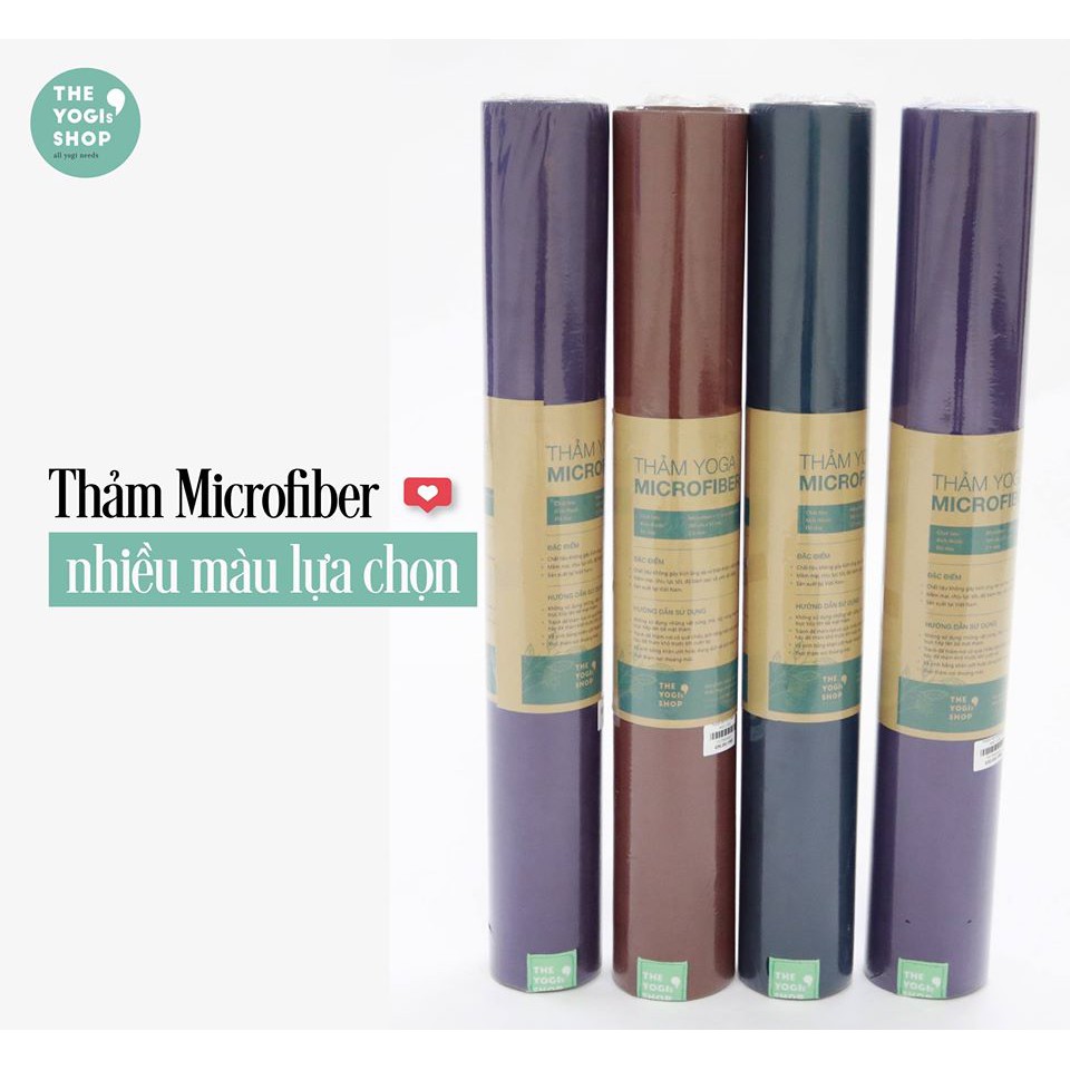 [Mua Thảm Tặng Túi] Thảm Tập Yoga Vải Microfiber 2.5mm - The Yogi's Shop (Hàng Chính Hãng)