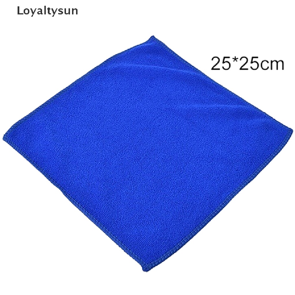 Set 5 khăn lau xe hơi vải sợi nhỏ mềm mại màu xanh dương