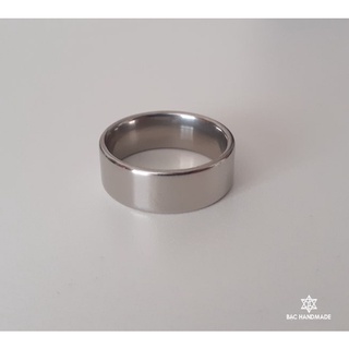 Nhẫn nam trơn bản dầy bạc nguyên chất-Bạc Handmade