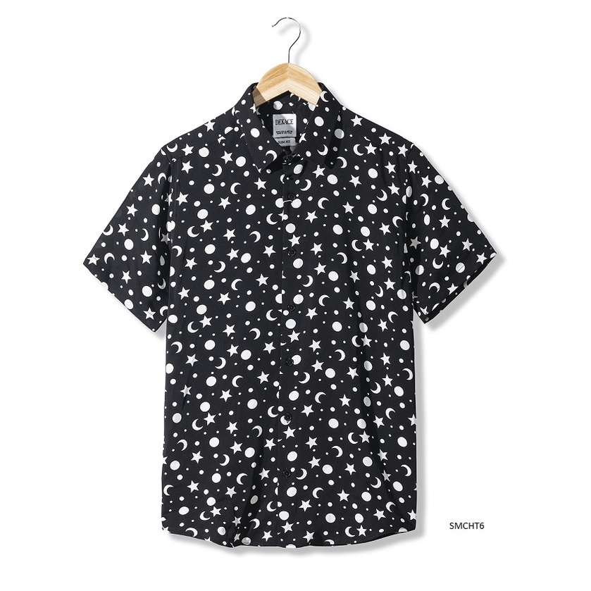 Áo Sơ Mi Nam Dekace Chất Lụa Họa Tiết T6521