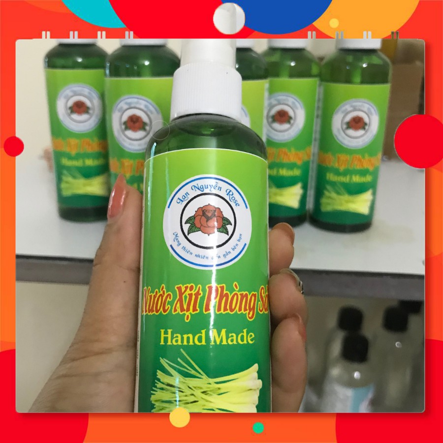 Combo 2 chai Nước xịt phòng Sả  chanh/bạc hà/ quế Hand made 100 ml giúp khử mùi hiệu quả