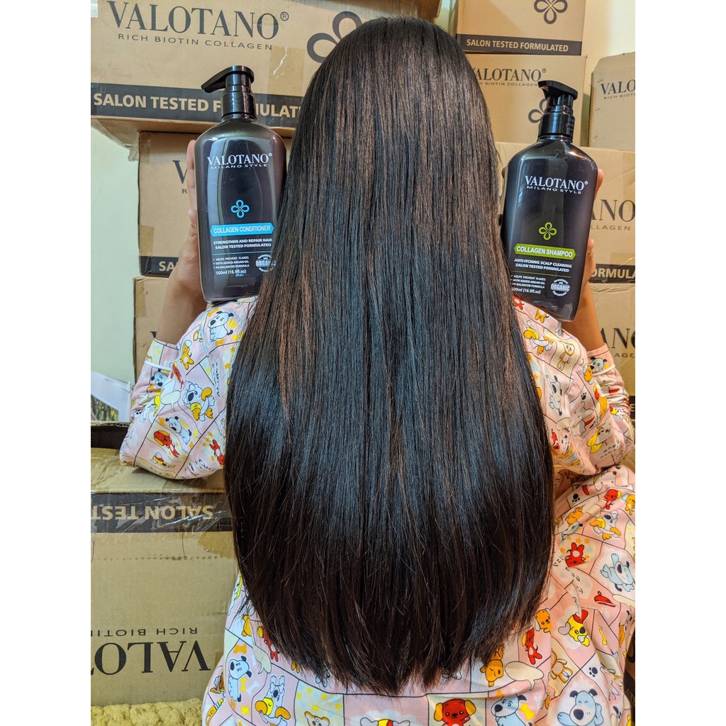 Cặp dầu gội - xả phục hồi tóc VALOTANO 500ml