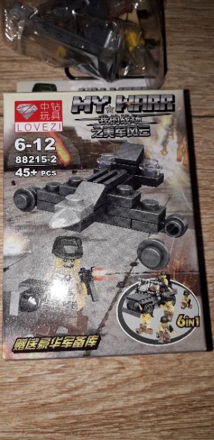 Lắp ráp 1 hộp LegoMyWarr 88215 trong game tập trận bằng nhựa rất đẹp