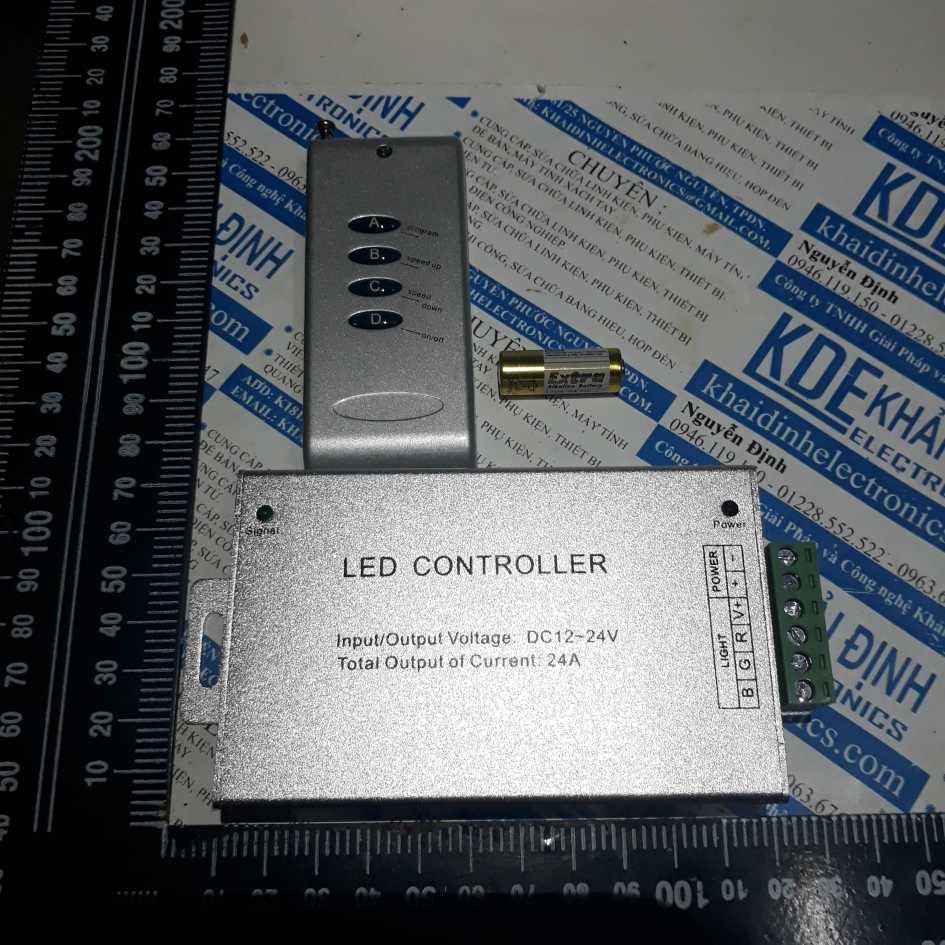 LED CONTROLLER RGB 12V 144W, remote RF 4 nút kde2666