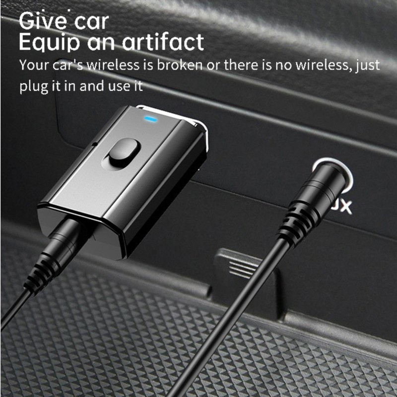 HSV Plug and Play Bluetooth5.0 USB 3.5mm Stereo Jack Wireless Receiver Hands-Free Music Playing Call Answering for PC Cell Phone Laptop Cars No Driver Need