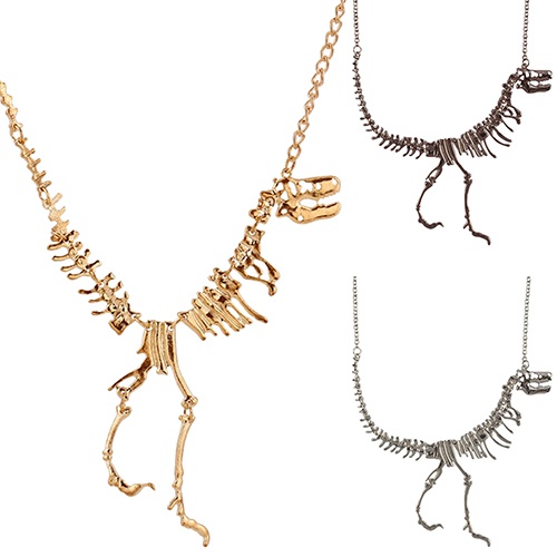 Dây chuyền hợp kim thiết kế hình xương khủng long xinh xắn dành cho nam và nữ