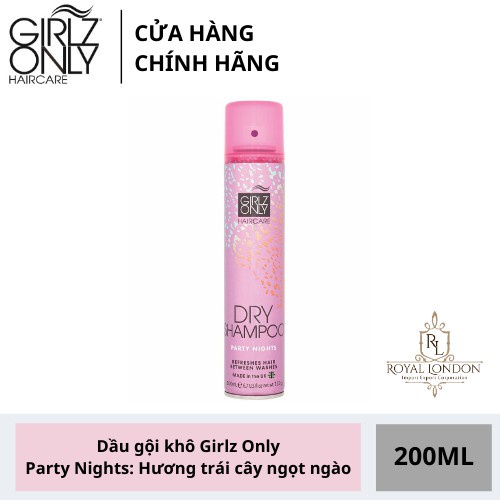 Dầu Gội Khô GIRLZ ONLY Party Nights (Hồng) Hương Hoa Ngọt Ngào 200ml